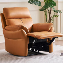 Echtleder Relaxsessel mit Liegefunktion – Komfortabler TV Sessel Orange