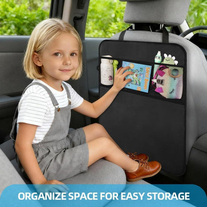 Rücklehnen Schutz Auto Kinder – 2er Set, wasserabweisend & Organizer