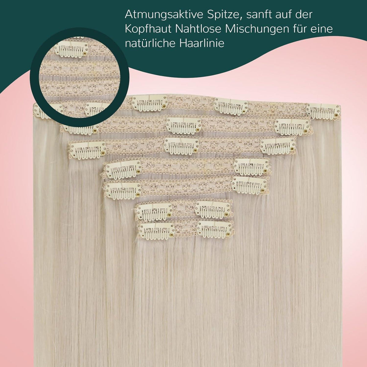 Blond Echthaar Clip-in Extensions – Remy Menschenhaar #1000