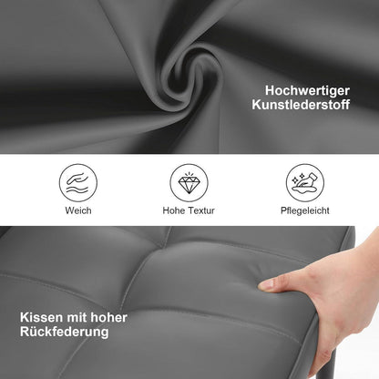 Esszimmerstühle Set 4er, Gepolstert & Hochlehner, Hellgrau