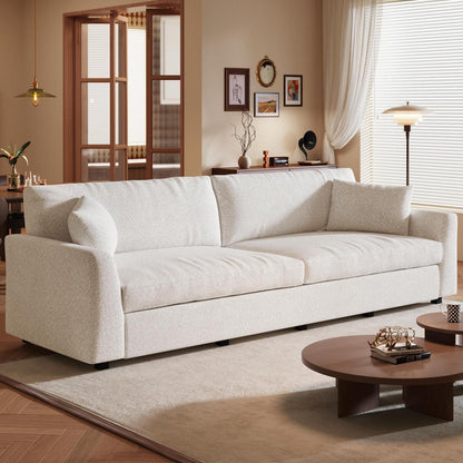 Beiges 2er Sofa – Modernes Wohnzimmer Sofa 266cm