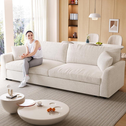 Beiges 2er Sofa – Modernes Wohnzimmer Sofa 266cm