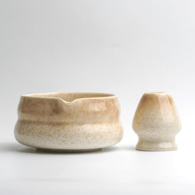 Premium Matcha Set 6-teilig – Beige Keramik & Bambus Chasen