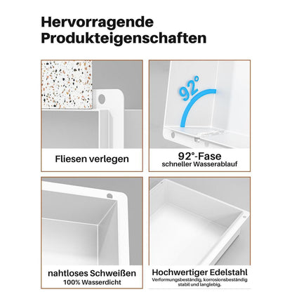 Edelstahl Duschnische 60x30cm – Wandnische für Bad, Küche & Wohnen