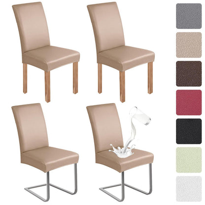 PU Stuhlhülsen 4er Set – Wasserdicht & Elastisch, Khaki
