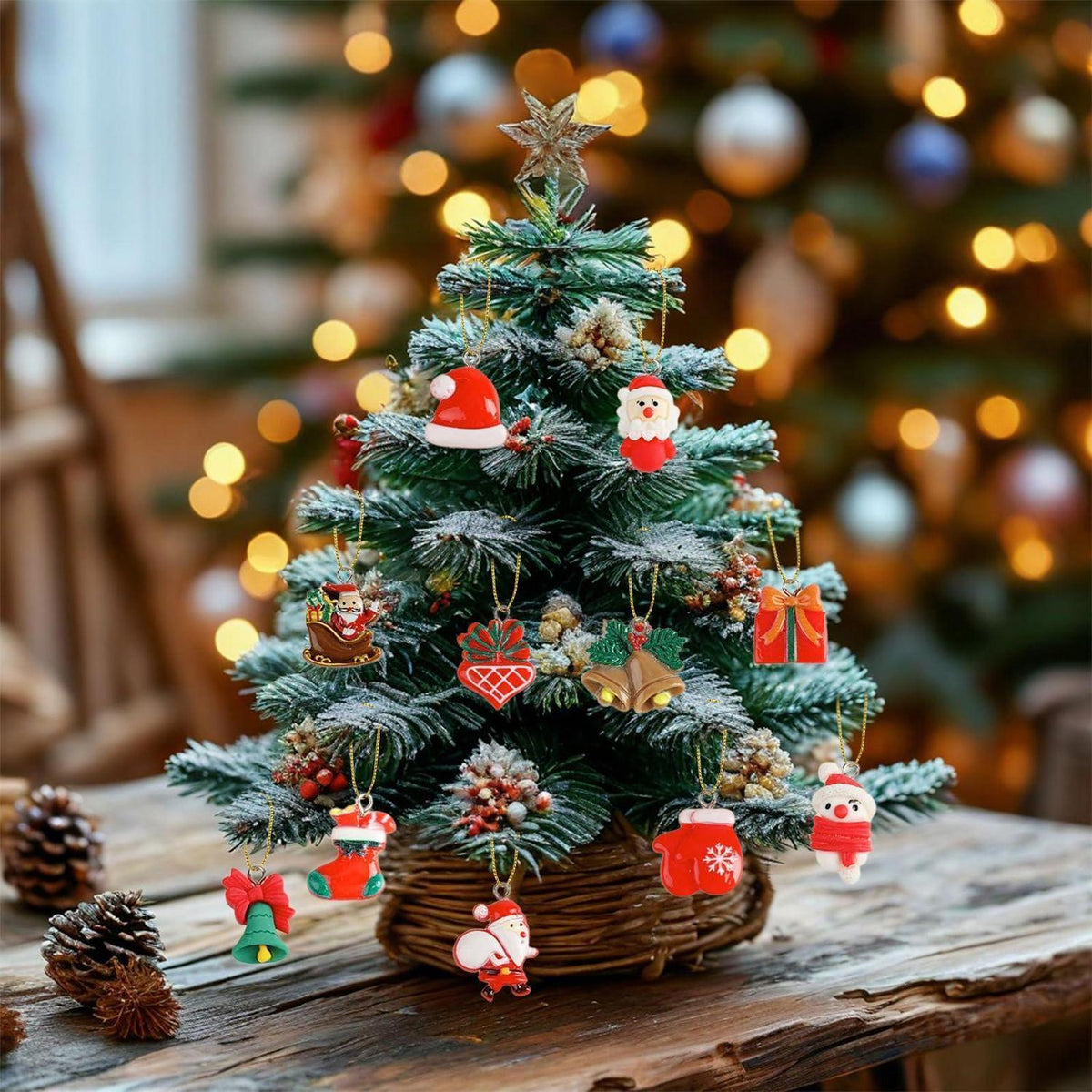 Mini Weihnachtsschmuck 36er Set für DIY Deko