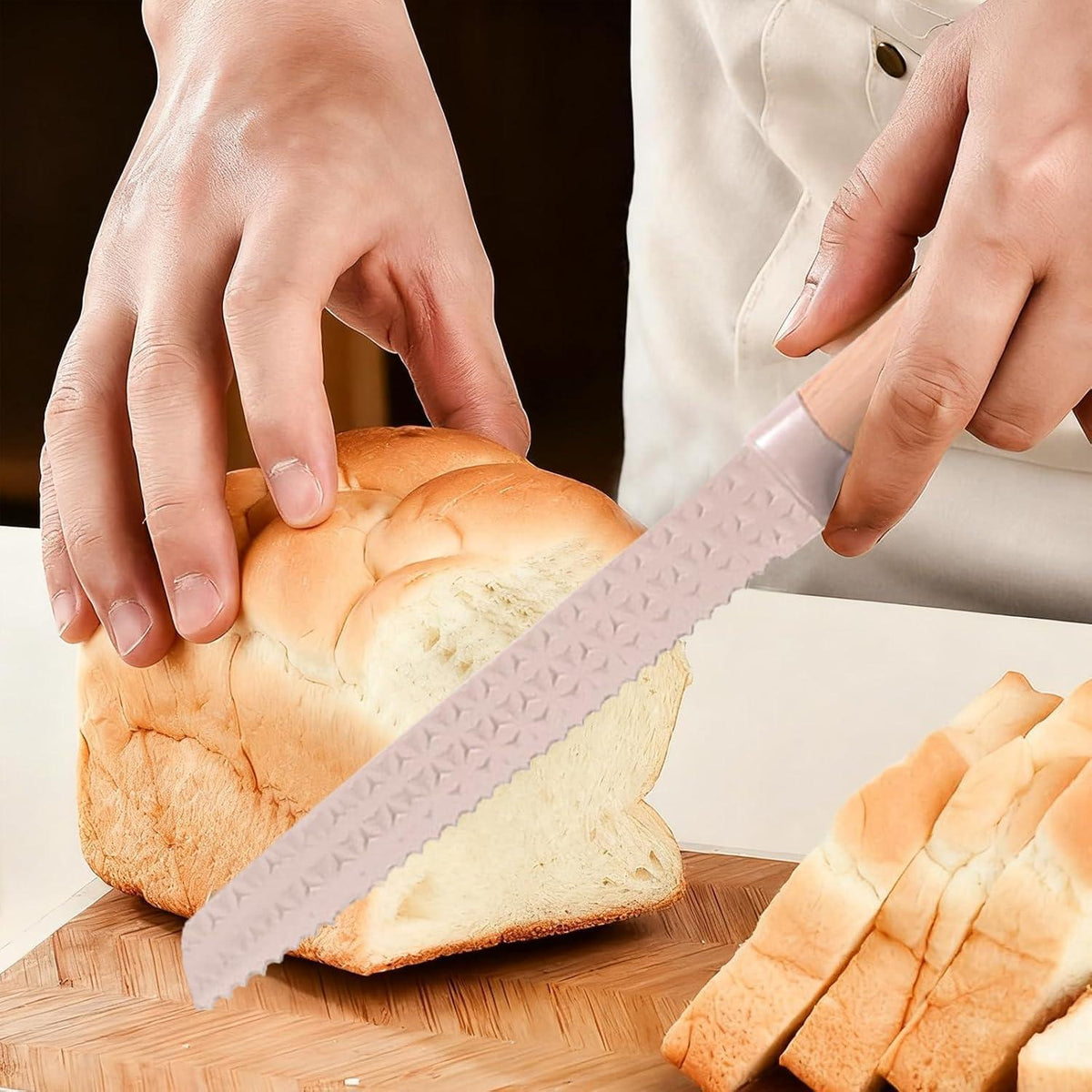 6-tlg. Edelstahl Messer Set mit Block – Profi Küchenmesser Set