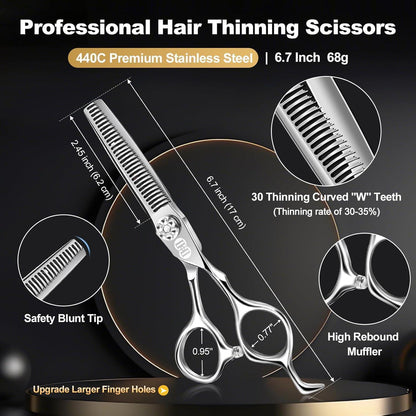 Profi Haarschneideschere Set 440C – 5-in-1 Friseurschere