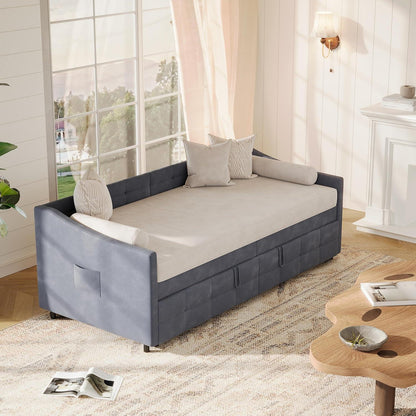 Ausziehbares Schlafsofa 90/180x200cm – Grau