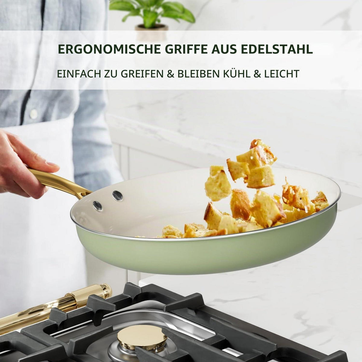 Induktions Kochgeschirr Set mit Antihaftbeschichtung & Kochutensilien