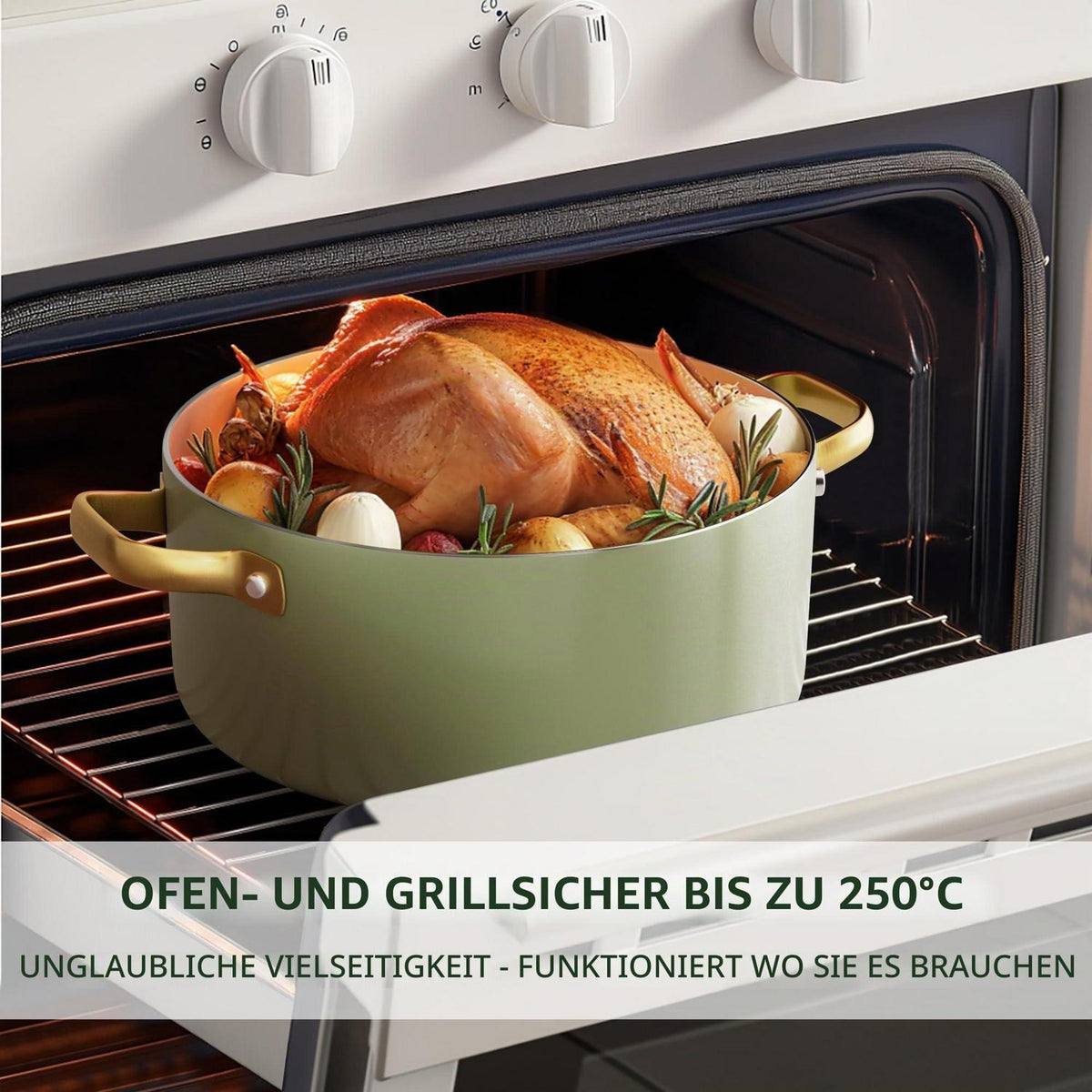 Induktions Kochgeschirr Set mit Antihaftbeschichtung & Kochutensilien