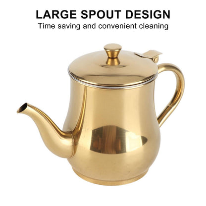 Edelstahl Teekanne 500ml mit Infuser, Gold