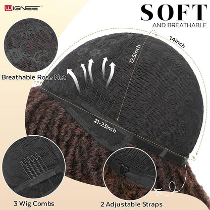 Kurze Dreadlock Perücke 1B/350 Synthetisch 33cm
