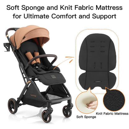 Faltbarer Baby-Kinderwagen – Reisebuggy mit Verstelllehne & UV-Schutz
