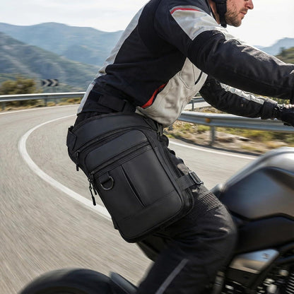 Beintasche Herren – Oxford Stoff Motorrad Hüfttasche Schwarz