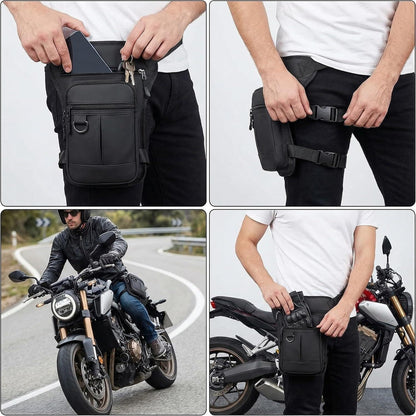 Beintasche Herren – Oxford Stoff Motorrad Hüfttasche Schwarz