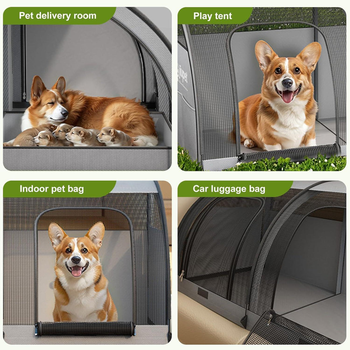 Faltbarer Autositz für 2 Katzen/Hunde – Sicher & Waschbar