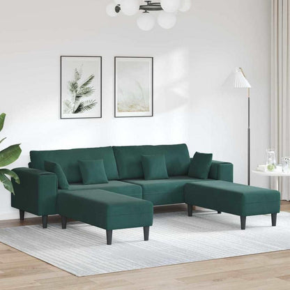 U-förmiges Schlafsofa Dunkelgrün, Samt Wohnlandschaft