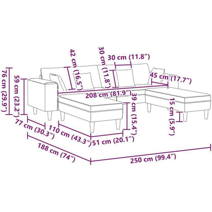 U-förmiges Schlafsofa Dunkelgrün, Samt Wohnlandschaft