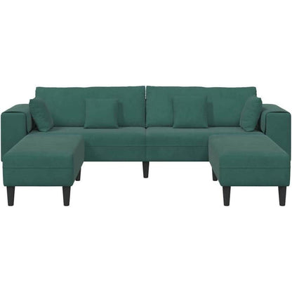 U-förmiges Schlafsofa Dunkelgrün, Samt Wohnlandschaft
