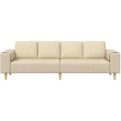 Modernes Samtsofa Creme – Wohnzimmer Sofa für kleine Räume