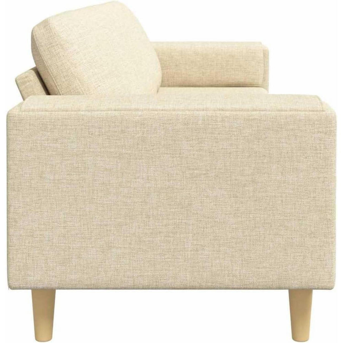 Modernes Samtsofa Creme – Wohnzimmer Sofa für kleine Räume