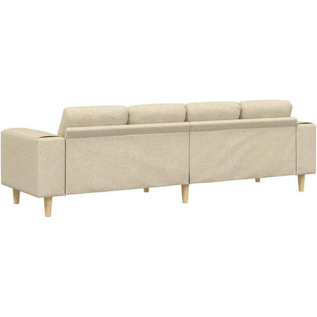 Modernes Samtsofa Creme – Wohnzimmer Sofa für kleine Räume