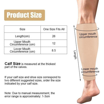 Kompression Wadenbandage für Sport & Alltag, Beige