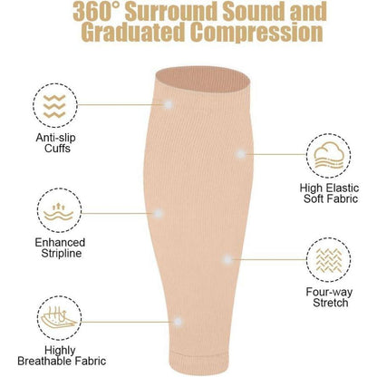 Kompression Wadenbandage für Sport & Alltag, Beige
