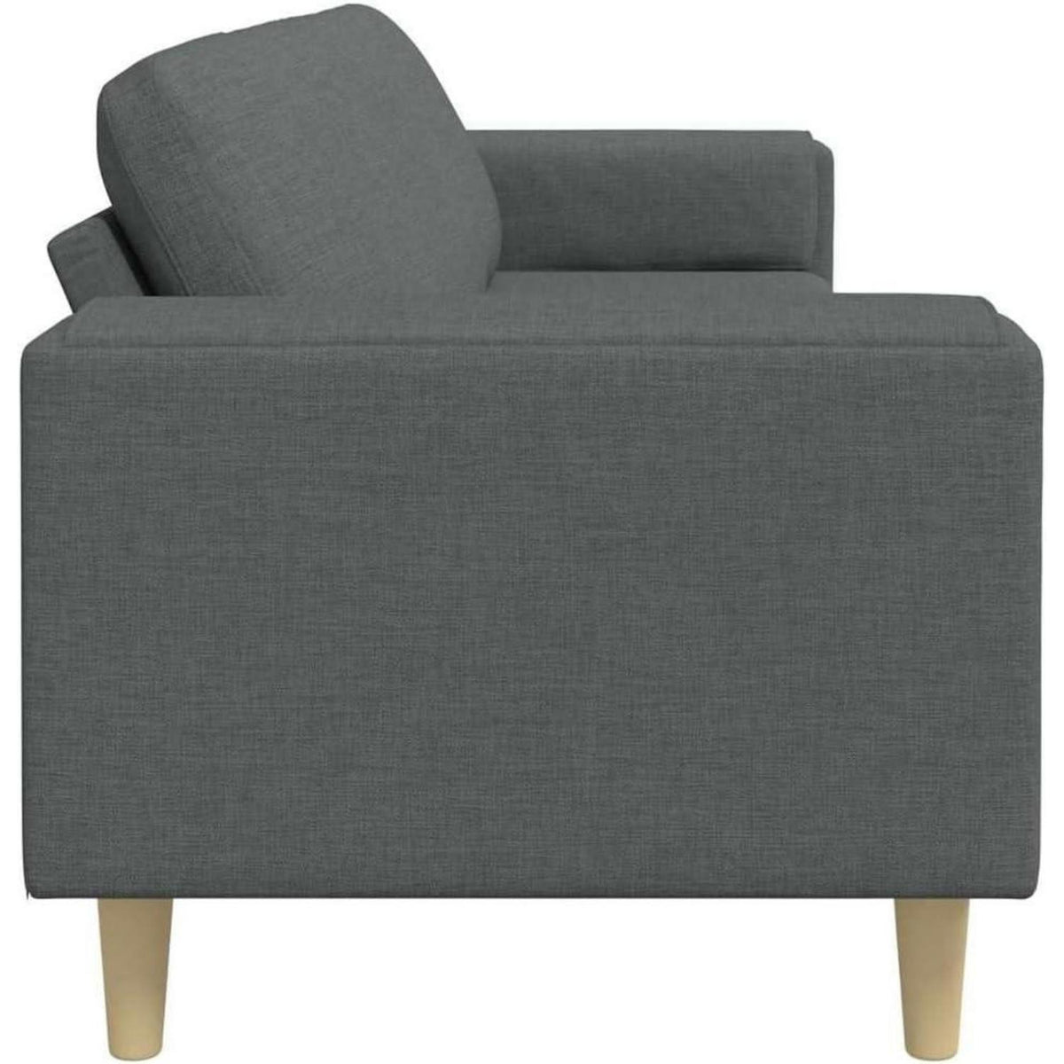 Modernes Cord Polstersofa Dunkelgrau 250cm