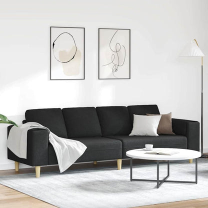 Modernes Schlafsofa 4-Sitzer Schwarz – Schlafcouch Wohnzimmer
