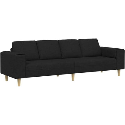 Modernes Schlafsofa 4-Sitzer Schwarz – Schlafcouch Wohnzimmer