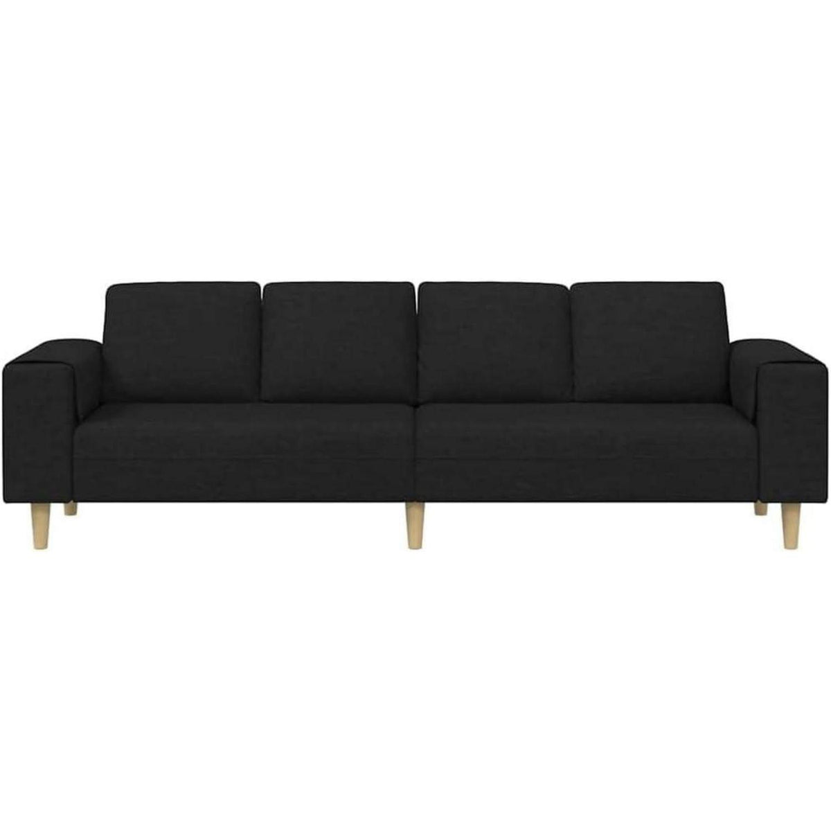 Modernes Schlafsofa 4-Sitzer Schwarz – Schlafcouch Wohnzimmer