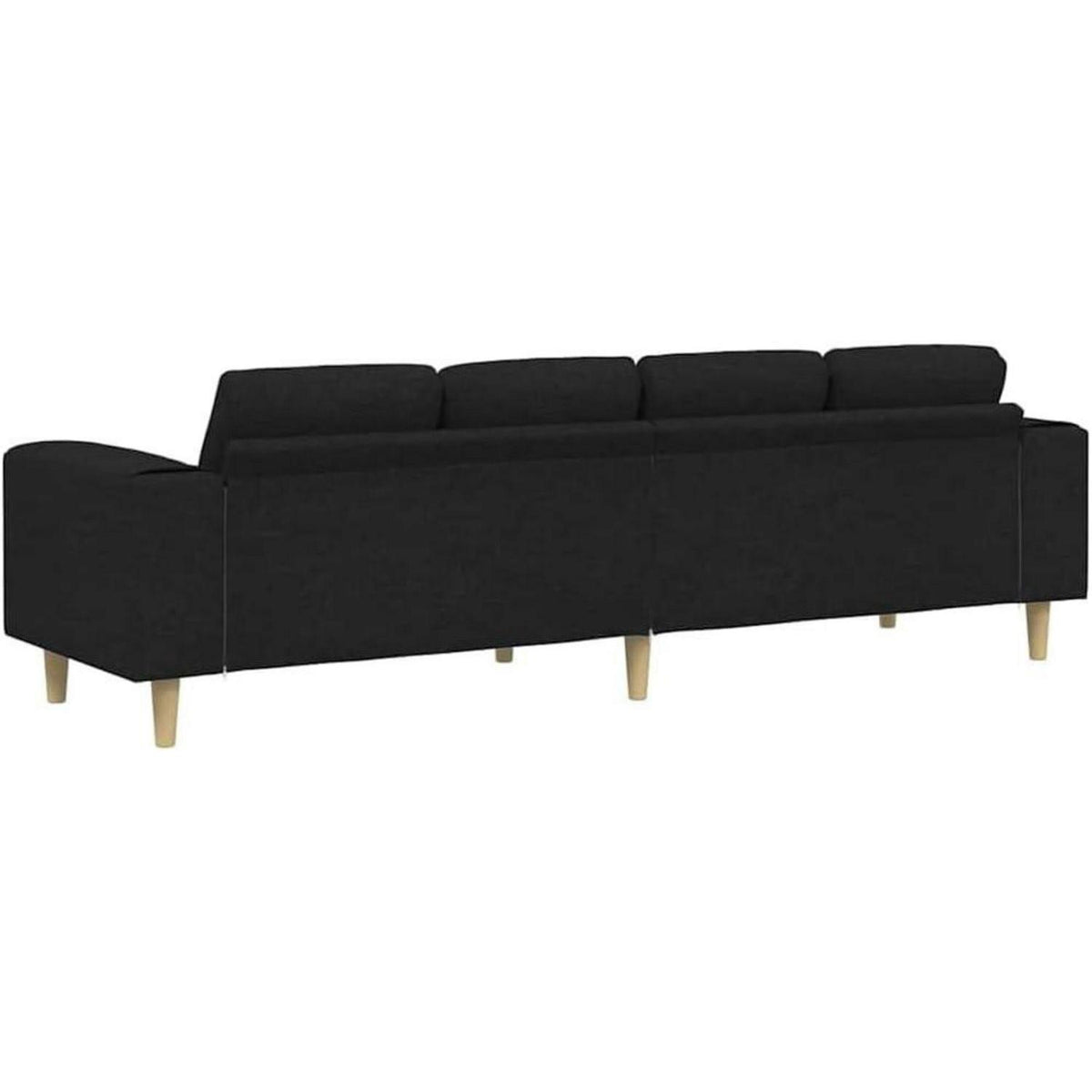 Modernes Schlafsofa 4-Sitzer Schwarz – Schlafcouch Wohnzimmer