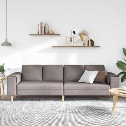 Modernes Schlafsofa 4-Sitzer mit Schlaffunktion – Taupe Stoff