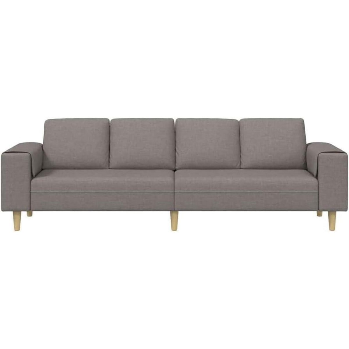 Modernes Schlafsofa 4-Sitzer mit Schlaffunktion – Taupe Stoff