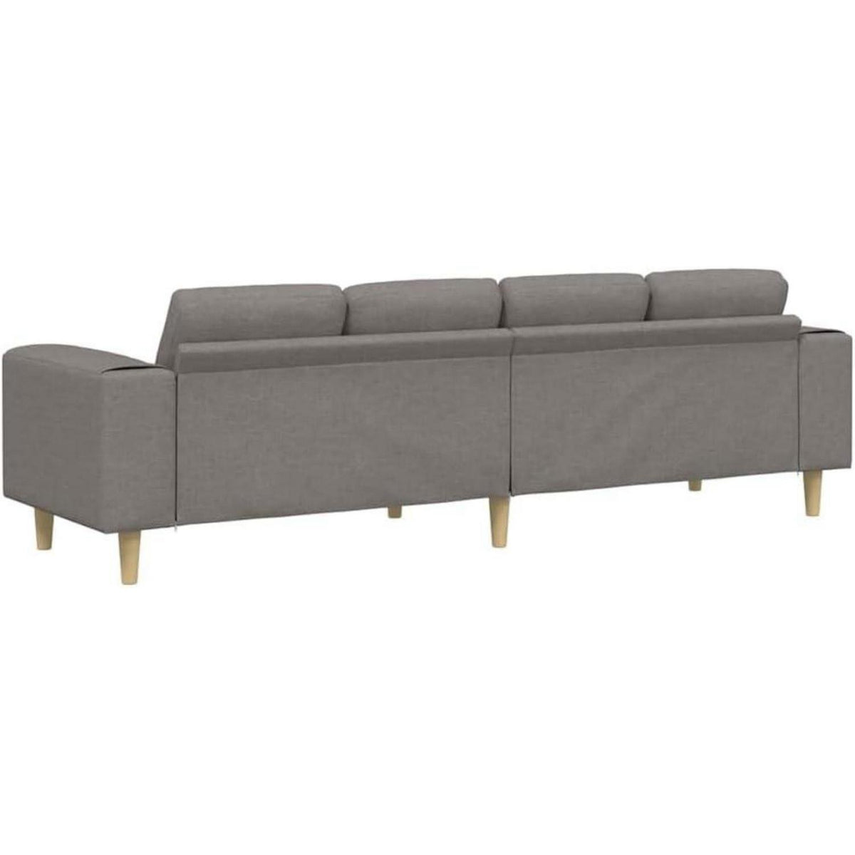Modernes Schlafsofa 4-Sitzer mit Schlaffunktion – Taupe Stoff