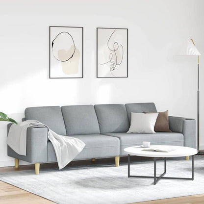 Modernes Cord Polstersofa – Hellgrau, 250x188x76 cm
