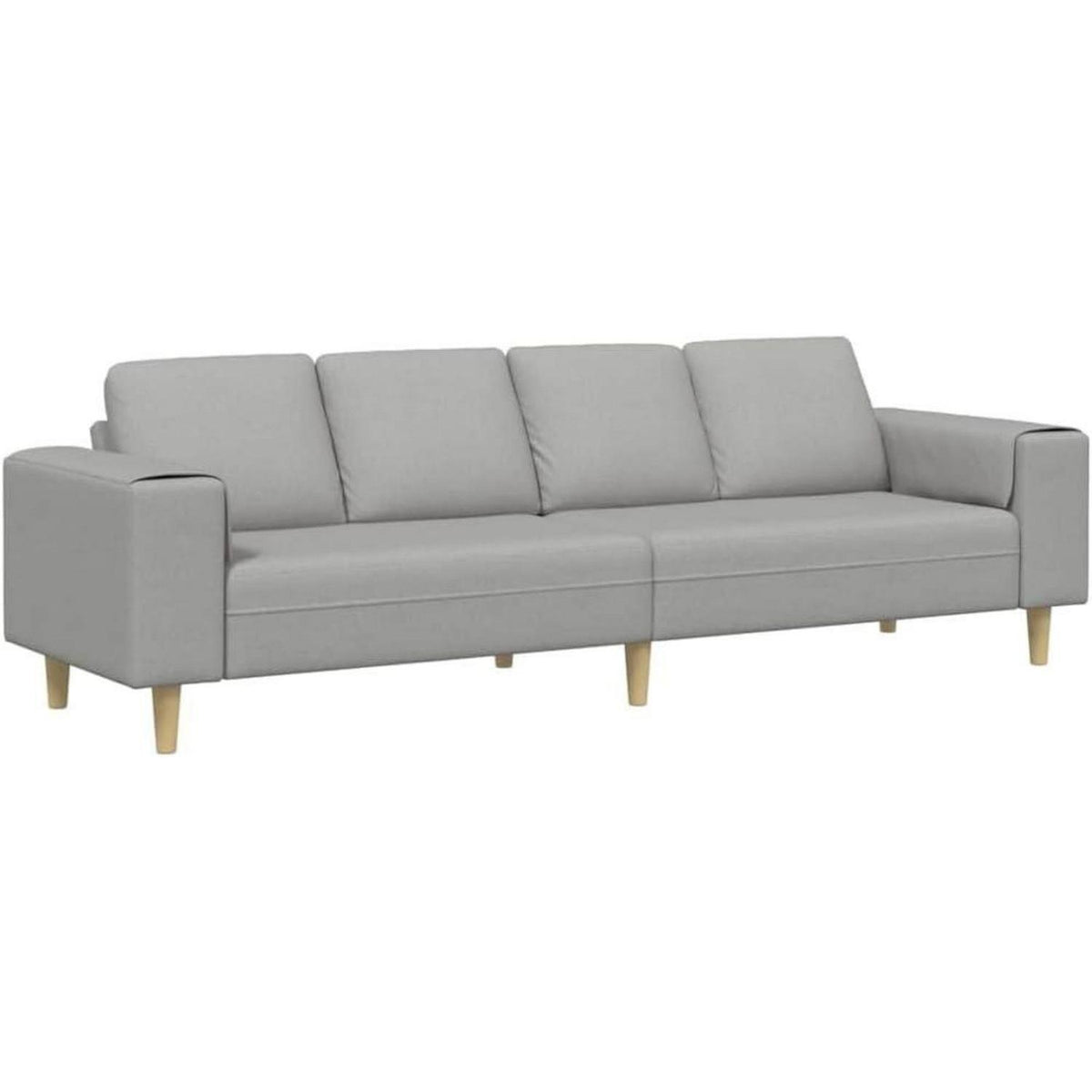 Modernes Schlafsofa 4-Sitzer Couch mit Schlaffunktion Wolken-Grau