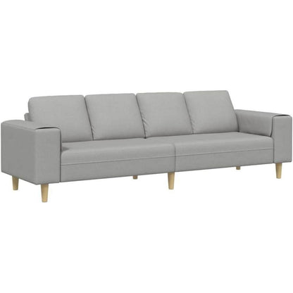 Modernes Schlafsofa 4-Sitzer Couch mit Schlaffunktion Wolken-Grau