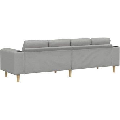 Modernes Schlafsofa 4-Sitzer Couch mit Schlaffunktion Wolken-Grau
