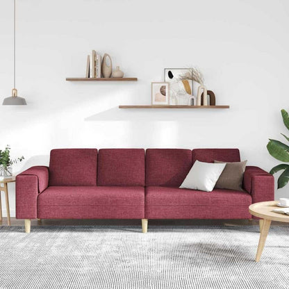 Modernes Cord Polstersofa Weinrot 250x188x76 cm
