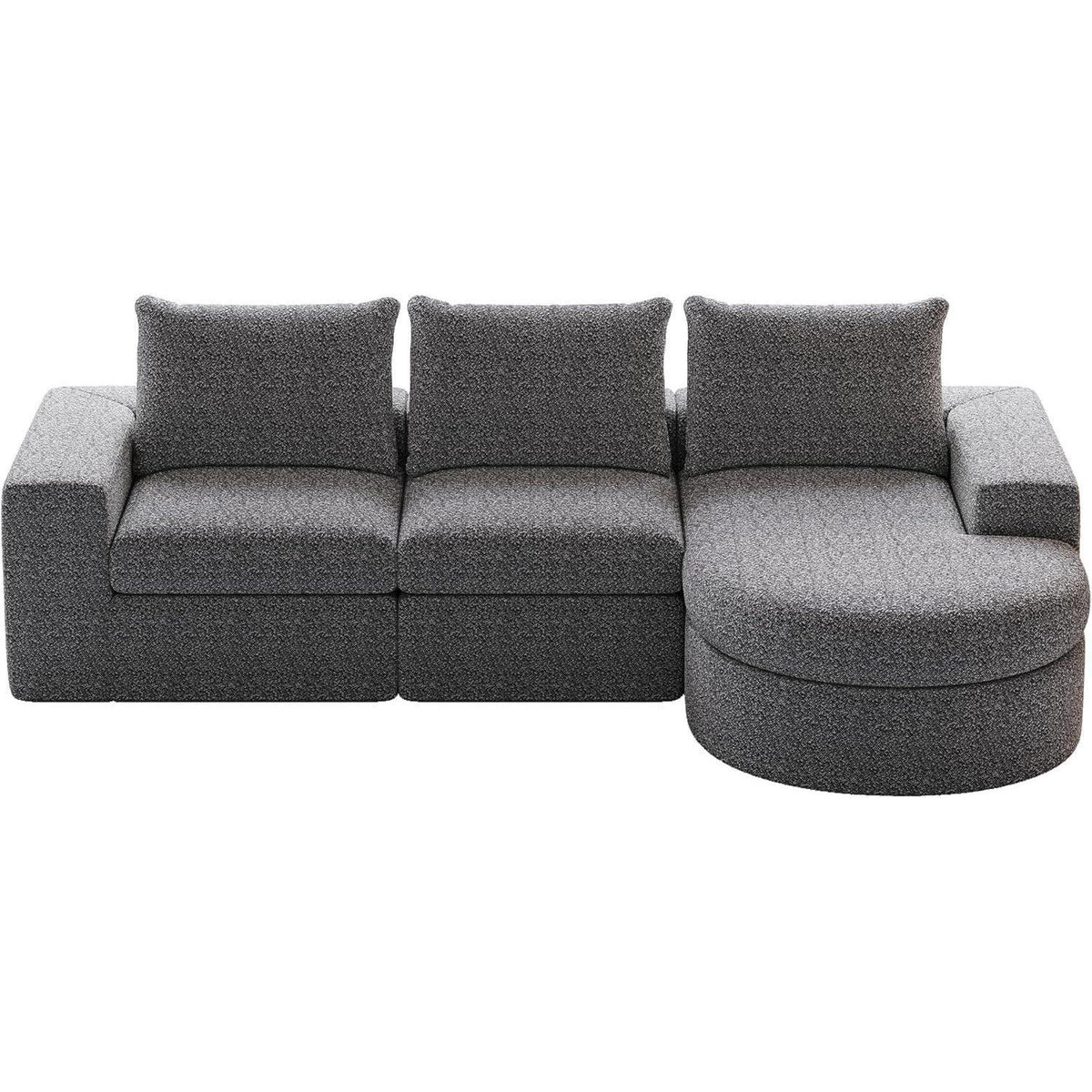 Modulares Ecksofa mit Chaiselongue, Grau – 251x160x81cm