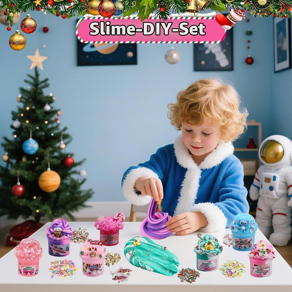 Schleim Adventskalender Weihnachten 2026 für Kinder Rosa