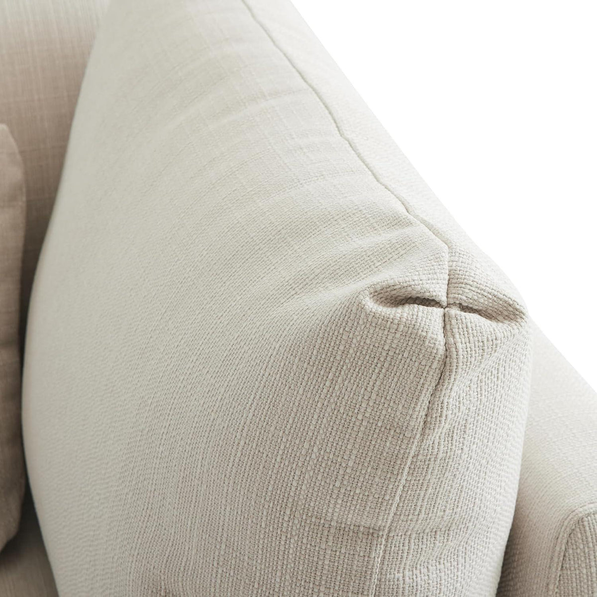 Modernes 3-Sitzer Sofa mit Fußhocker & Schlaffunktion, Beige
