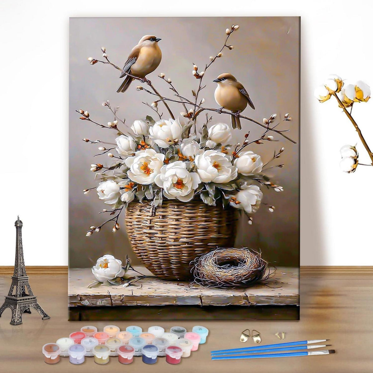 Malen nach Zahlen Erwachsene Vögel DIY Set 40x50cm