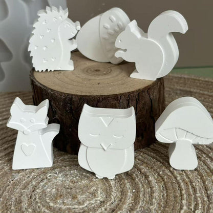 Silikonformen Herbst Eichhörnchen Igel Kürbis Gießformen 6er Set