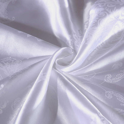 Satin Bettwäsche Set 135x200 cm - 4tlg. Vintage Weiß