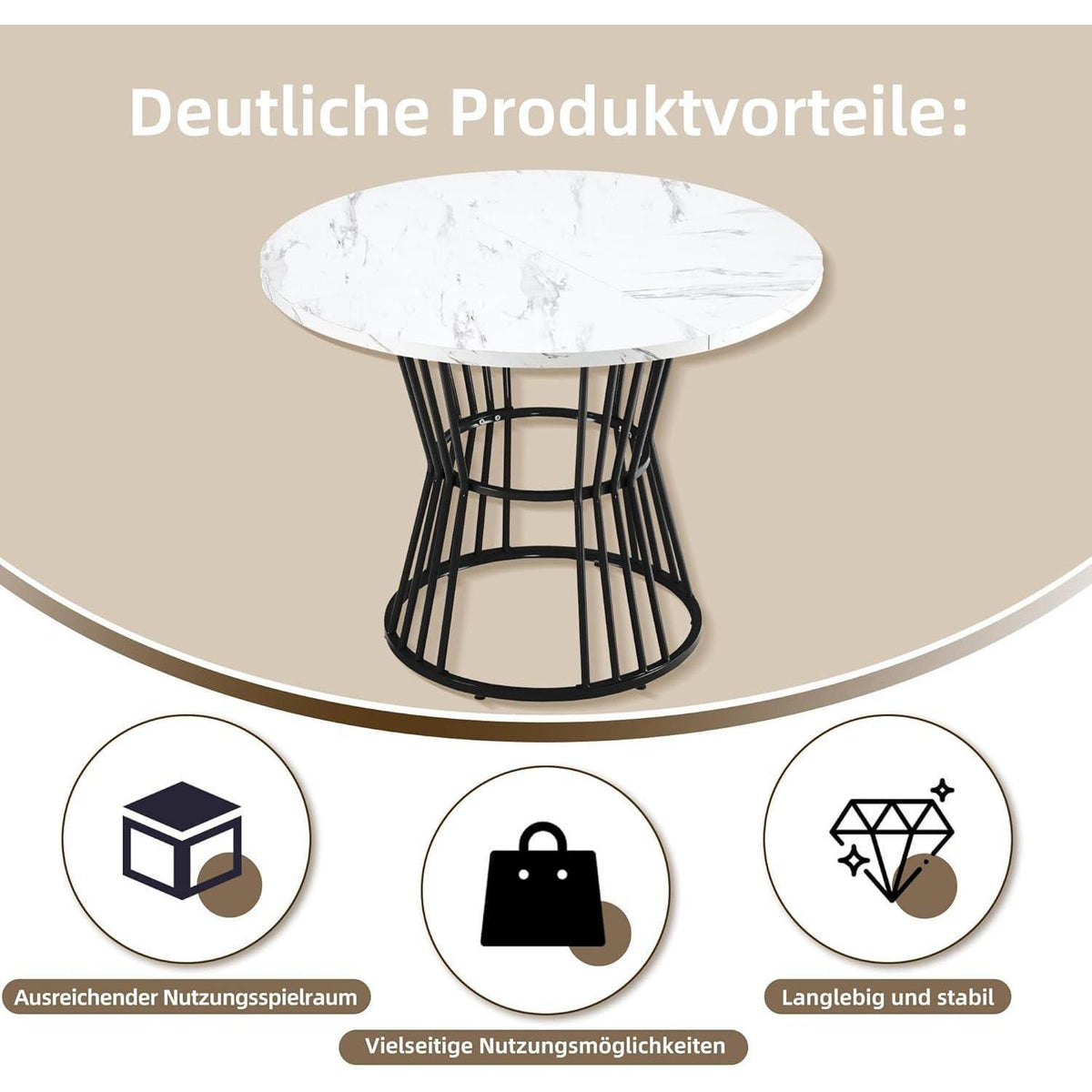 5-teiliges Esstisch Set Schwarz – Modernes Esszimmer für Küche & Wohnzimmer