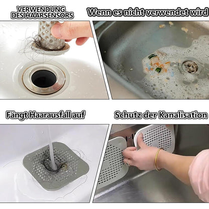 4x Silikon Abflusssieb für Dusche, Badewanne & Spüle